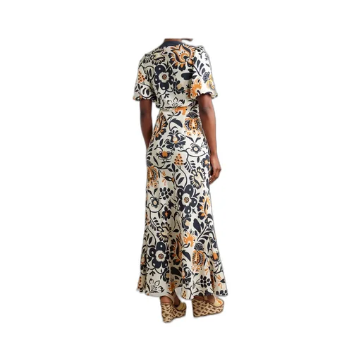 La Doublej Marlene Floral V-Neck Dress