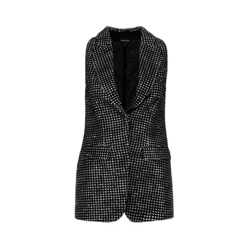 Houndstooth Sleeveless Waistcoat
