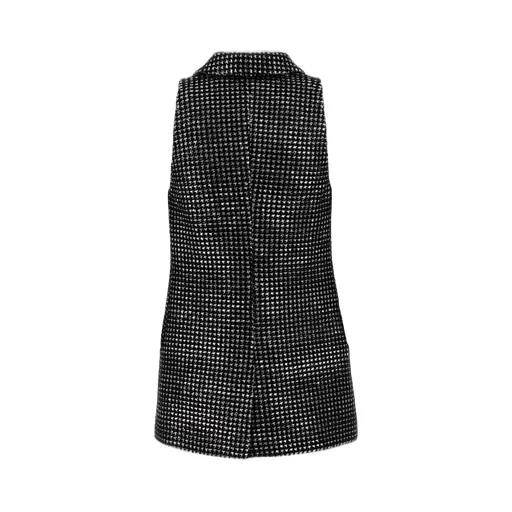 Houndstooth Sleeveless Waistcoat