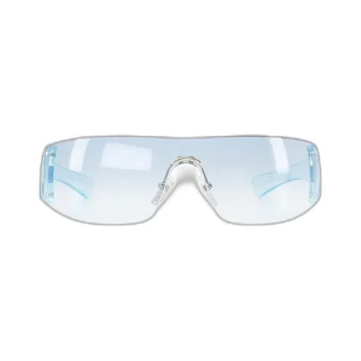 Crystal-Embellished Shield Sunglasses