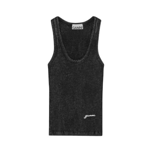 Black Washed Tank Top