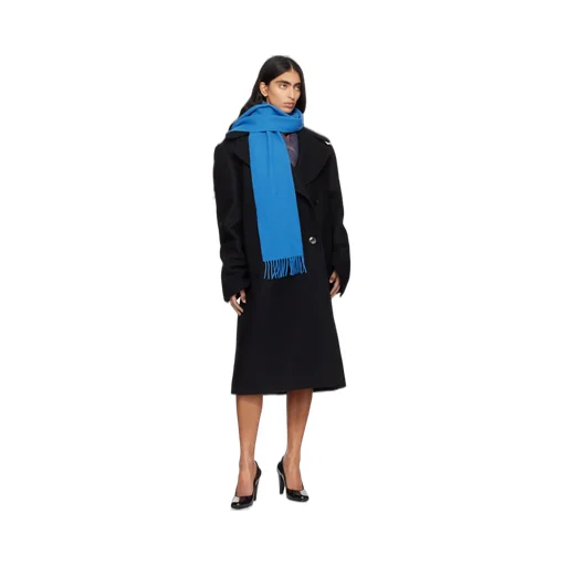 Vivienne Westwood Logo Embroidered Fringed Scarf