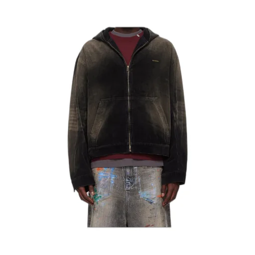 Corduroy Zip-Up Hooded Jacket