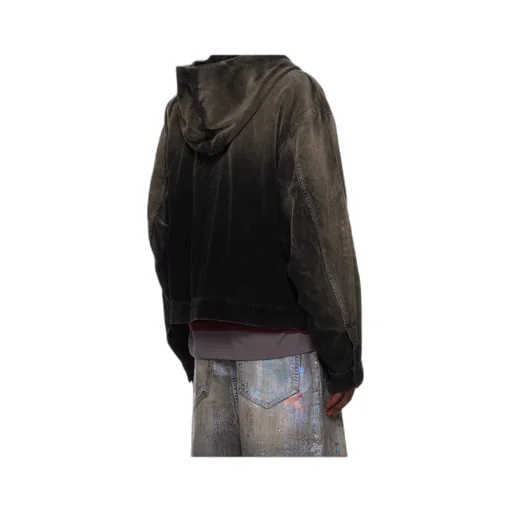 Corduroy Zip-Up Hooded Jacket