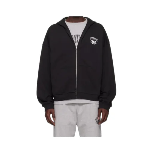 Logo-Print Zip-Up Hoodie