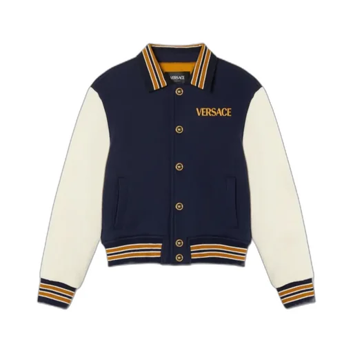 Contrast-Sleeve Bomber Jacket