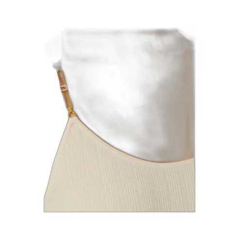 Chain-Straps Ribbed Top