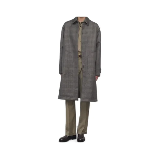 Wool-Silk Check Coat