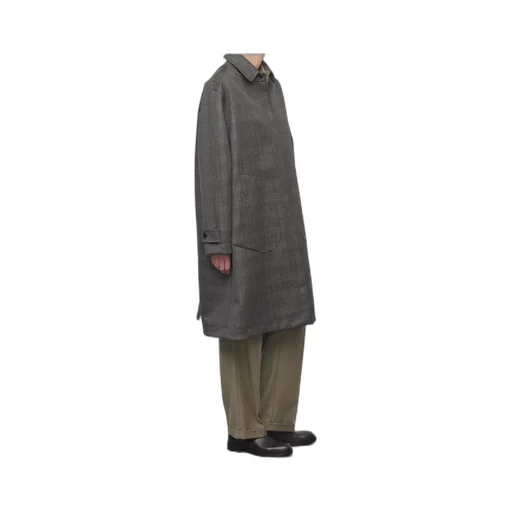 Wool-Silk Check Coat
