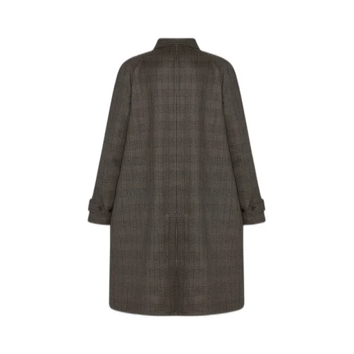 Wool-Silk Check Coat