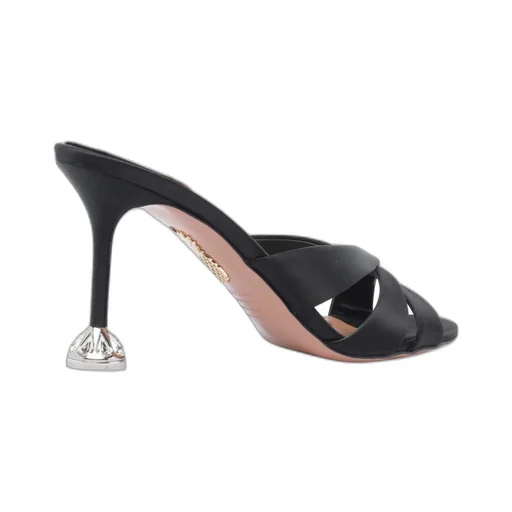 85Mm Embellished Satin Heeled Sandals