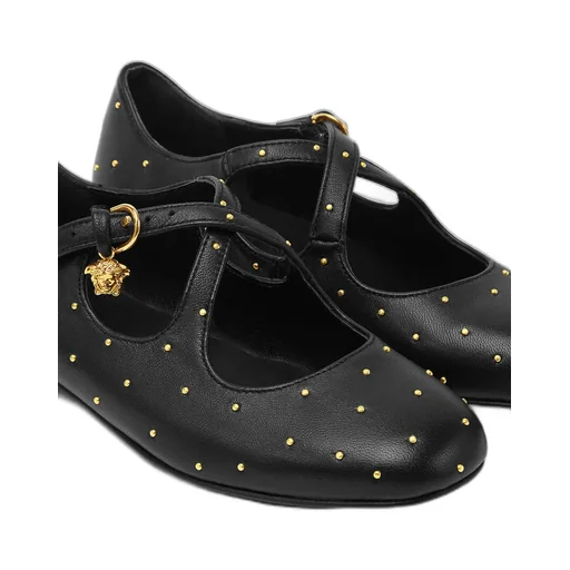 Medusa Studded Ballerinas