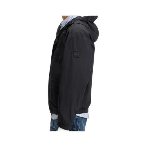 Logo-Patch Hooded Jacket