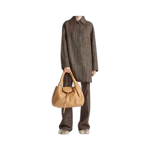 Beige Alpaca And Wool Parka