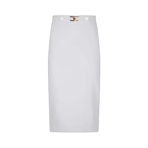Gold-Buckle Pencil Skirt