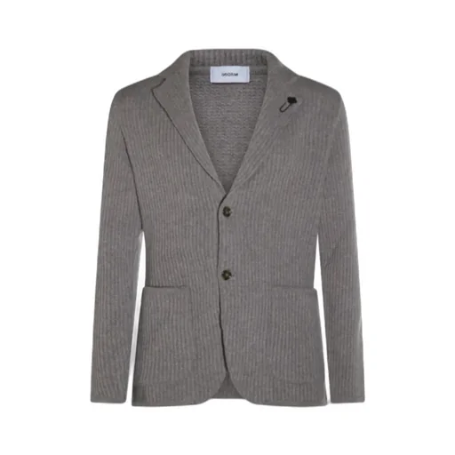 Long-Sleeved Collared Cardigan
