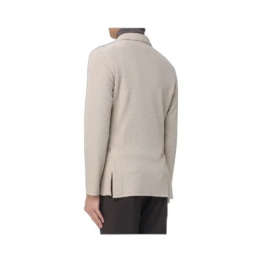 Double-Breasted Waffle-Textured Jacket