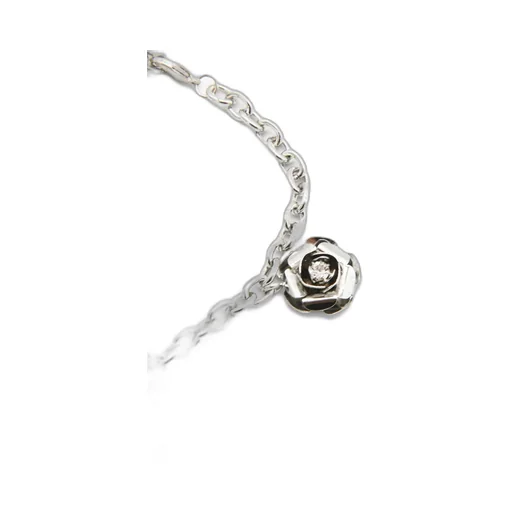 Butterfly Rose Charm Bracelet