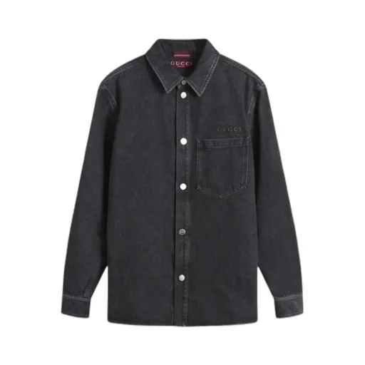 Long-Sleeved Denim Shirt