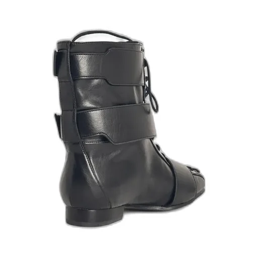 Ganni Buckled Lace-Up Boots