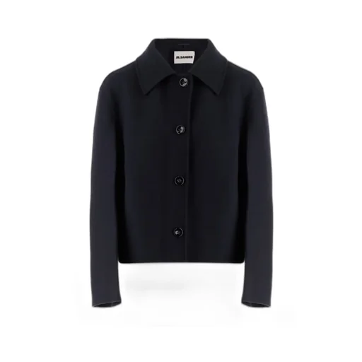 Button-Fastening Wool Coat