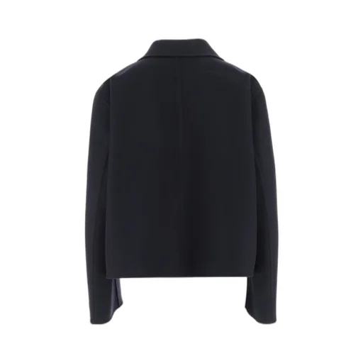 Button-Fastening Wool Coat