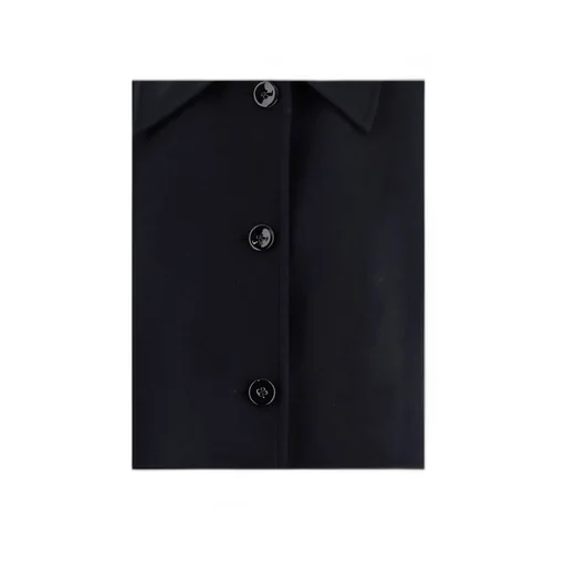 Button-Fastening Wool Coat