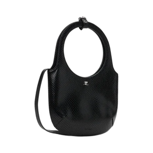 CourrÈGes Embossed Top Handle Handbag