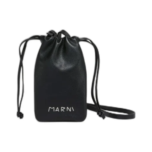 Marni Logo Detailed Drawstring Wallet
