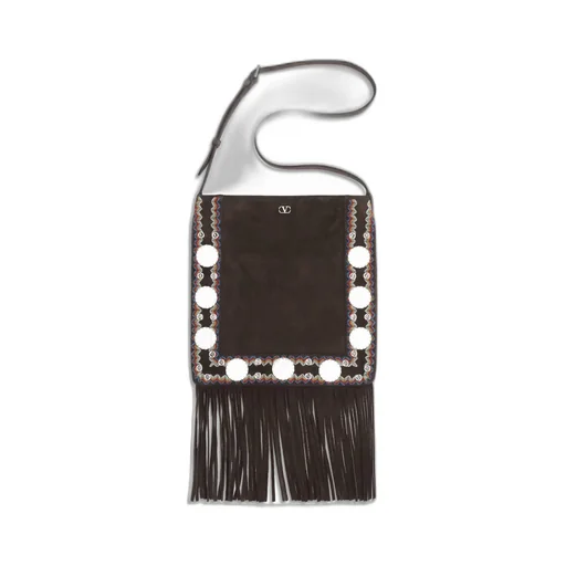 Valentino NellcÔTe Vlogo Signature Fringed Shoulder Bag