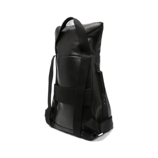 Cargo Zip-Fastening Leather Backpack