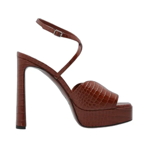 Jimmy Choo Karli Embossed Platform Sandals