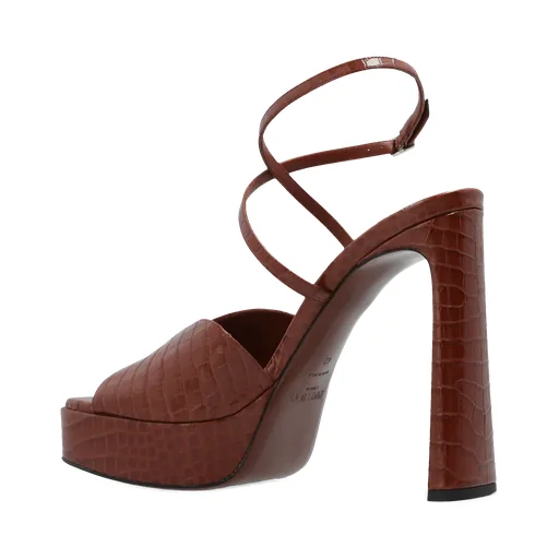 Jimmy Choo Karli Embossed Platform Sandals