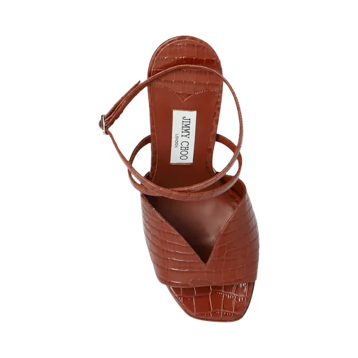 Jimmy Choo Karli Embossed Platform Sandals