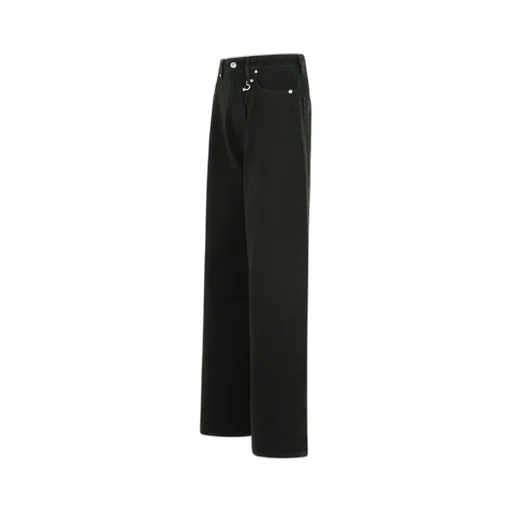 Sportmax Siamese Logo-Patch Wide-Leg Jeans