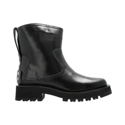 Boots In Low Black Oleatex
