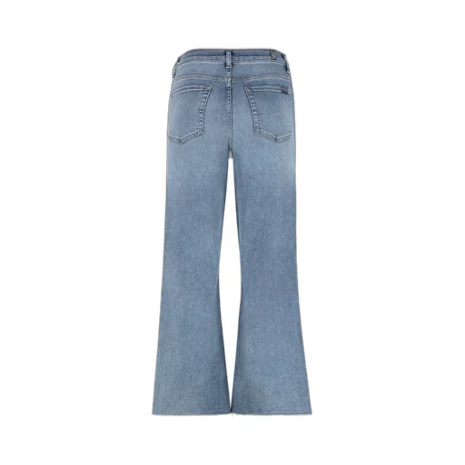 7 For All Mankind Frayed Hem Cropped Jeans
