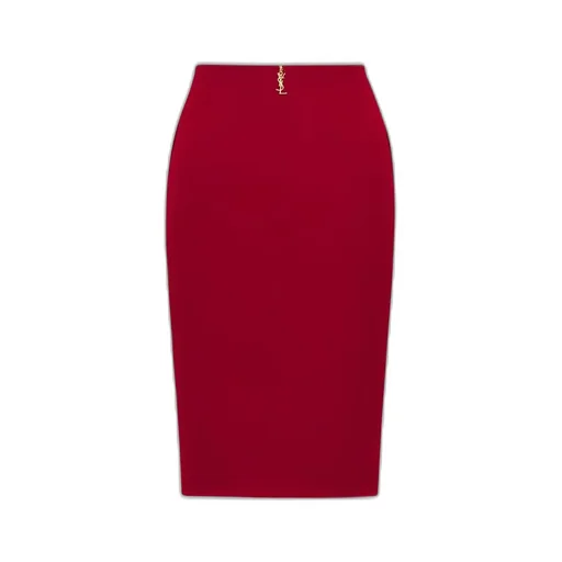 Saint Laurent Mid-Rise Pencil Skirt
