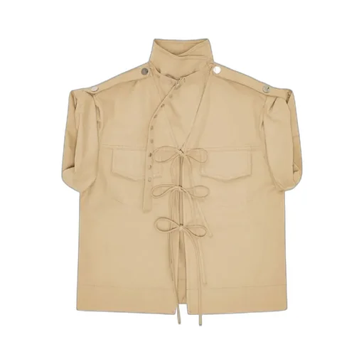 Ganni Lace-Up Blouse