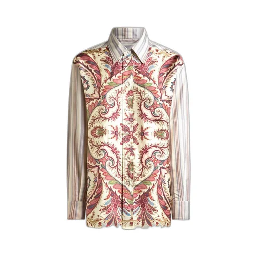 Etro Placed Printed Striped Shirt