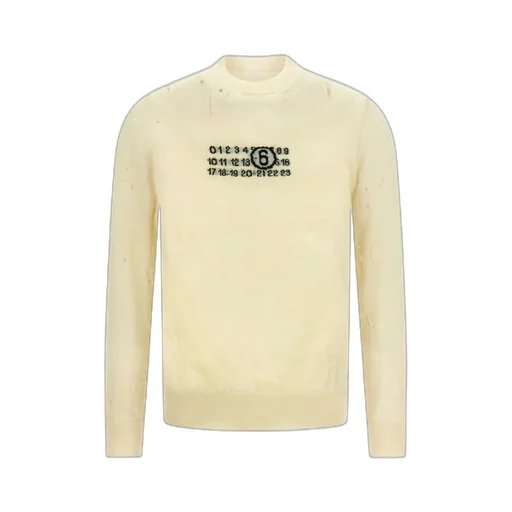 Mm6 Maison Margiela Numeric Crew-Neck Knitted Jumper