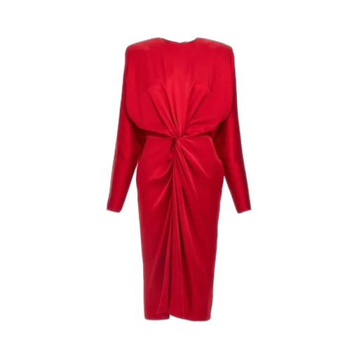 Stella Mccartney Satin Twist Midi Dress