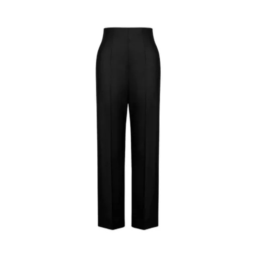 Pleated Straight-Leg Casual Pants