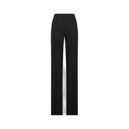 Saint Laurent Pleat Detailed Straight Leg Pants