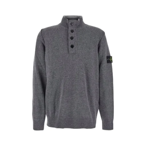 Stone Island Logo Patch High Neck Sweater