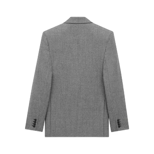 Jacket In Prince Of Wales Wool Flannel