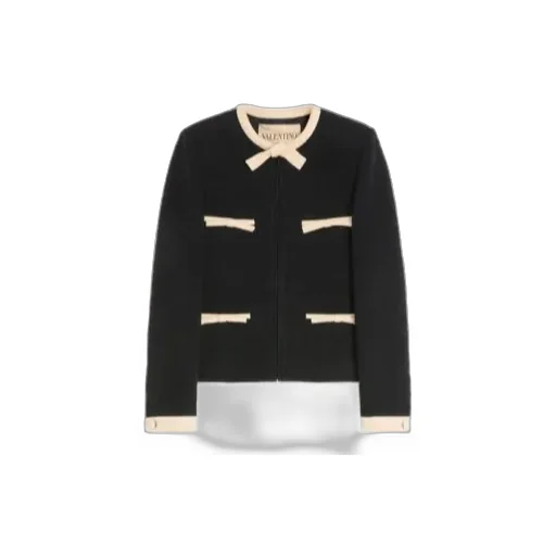 Valentino Bow Detailed Crewneck Jacket
