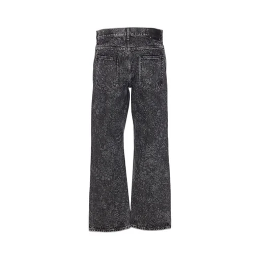 Golden Goose Deluxe Brand Floral Jacqaurd Straight-Leg Jeans