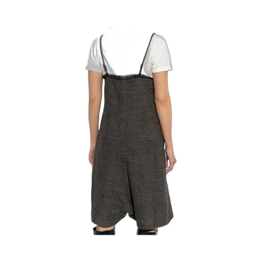 Lace-Trimmed Wool Playsuit