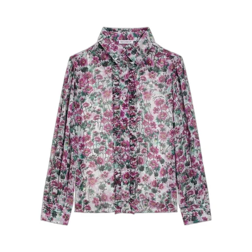 Dolce & Gabbana Kids Violet-Print CrÊPe Shirt